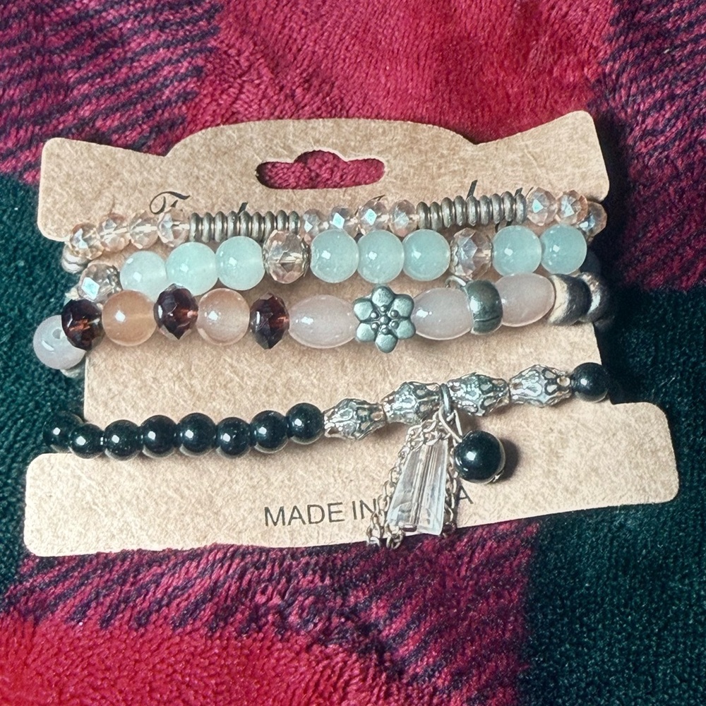 SHEIN Multi-Color Beaded Bracelet Set